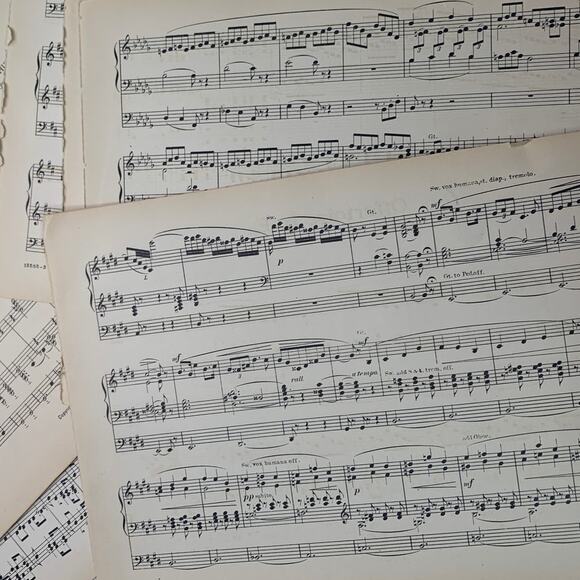 40+ Vintage Sheet Music Dictionary Pages for Scrapbooking Card Making Craft Lot - Picture 4 of 5